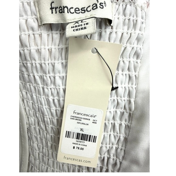 Francesca's Janis Cottagecore Floral Tiered Mini Dress XL NWT Romantic Tiered - Picture 10 of 13